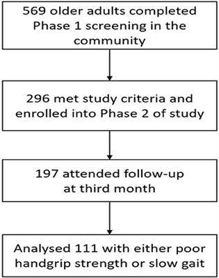 Possible Sarcopenia and Impact of Dual-Task Exercise on Gait Speed, Handgrip Strength, Falls, and Perceived Health